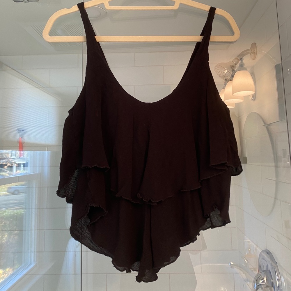 Free People flowy black tank top.